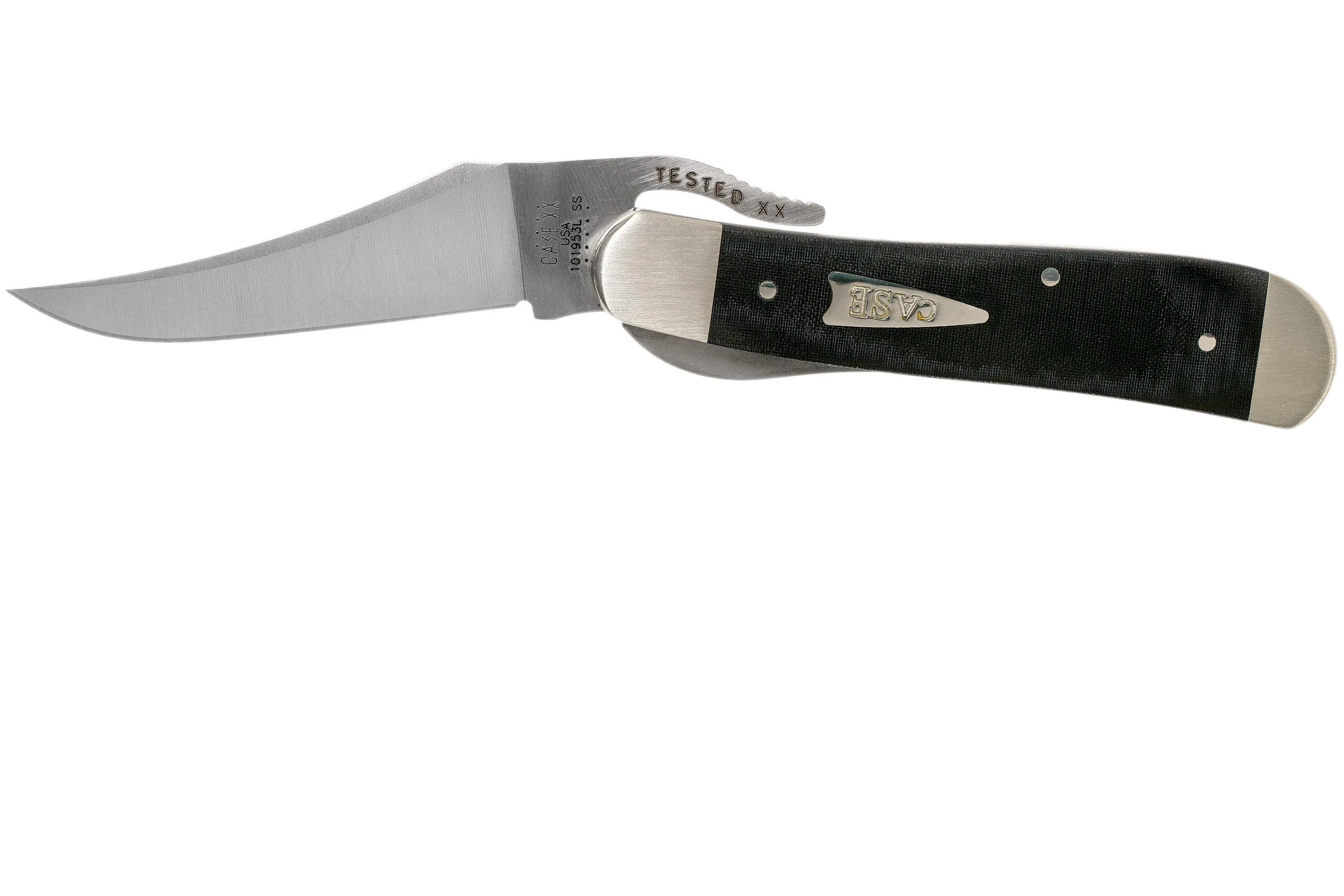 Case Russlock Smooth Black Micarta, 27734, 101953L SS couteau de poche