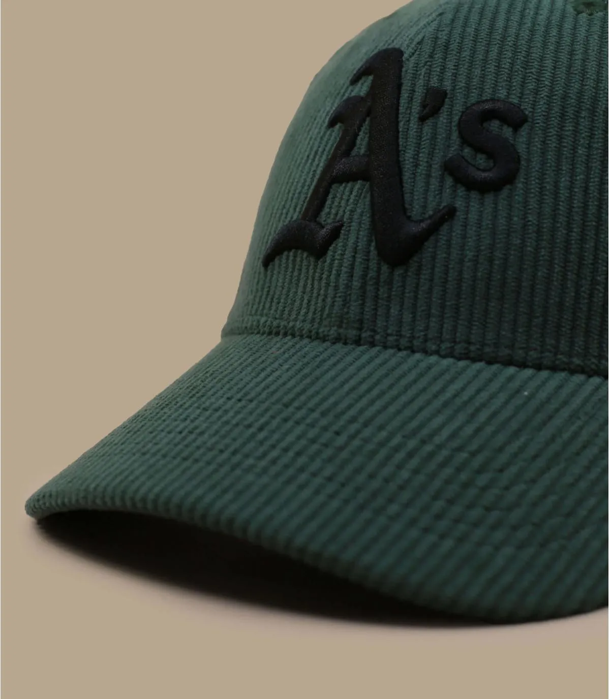 Casquette baseball Oakland athletic verte - Casquette MVP Thick Cord Athletics dark green 47 Brand : Headict