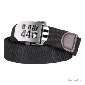 Ceinture toile 46mm 52mm tropical D Day 1944 Couleur Noir