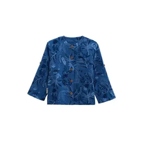 Chemise bébé en gaze de coton Gamboa bleu - Petit Beguin