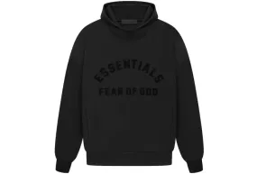 Fear Of God Essentials Arch Logo Hoodie Jet Black