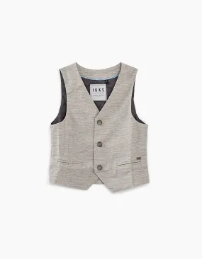 Gilet de costume gris chiné garçon 