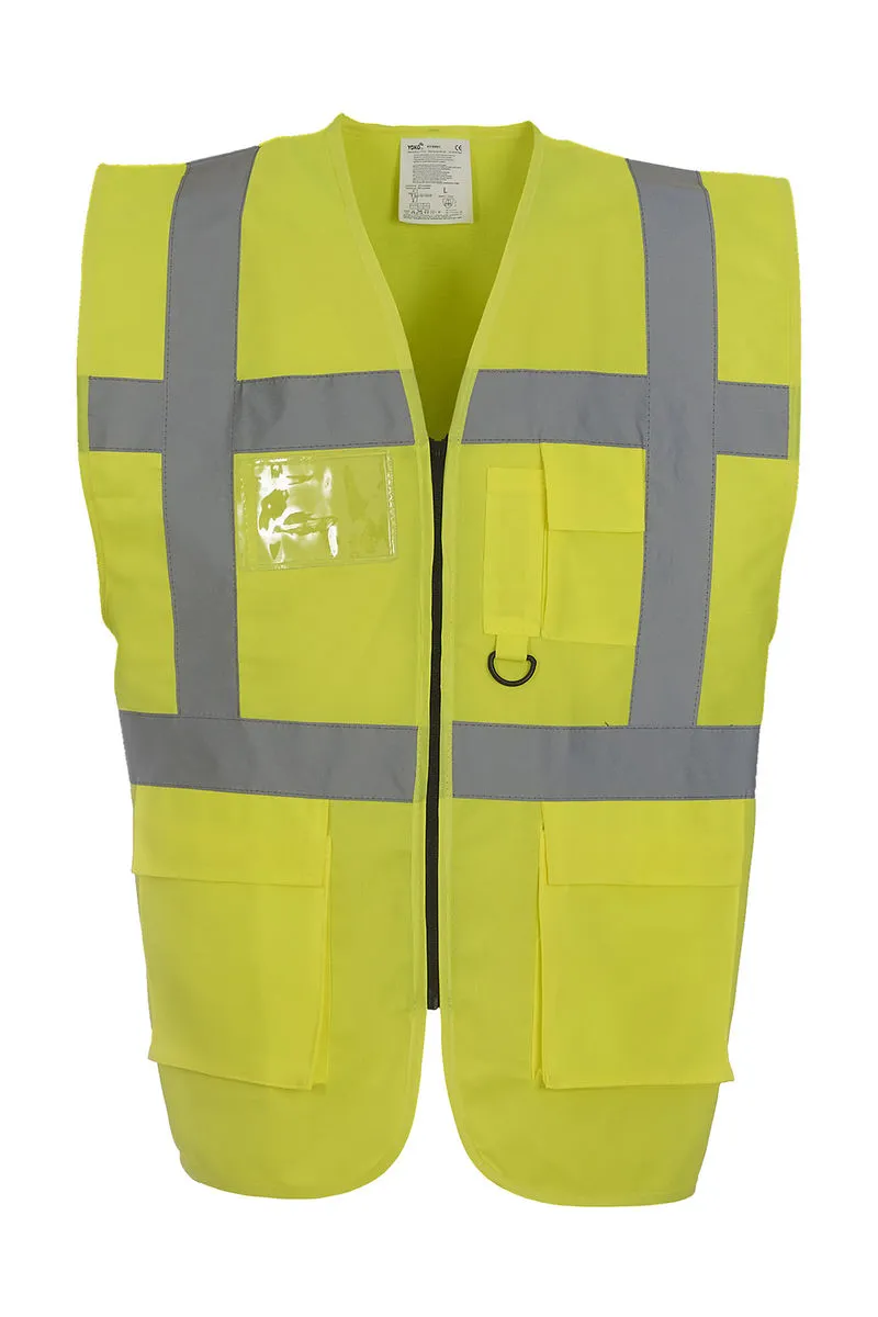 Gilet de sécurité zippé - haute visibilité  - jaune fluo - HVW801 