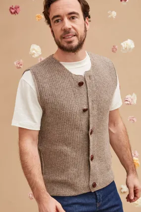 Gilet en laine mérinos d'Arles sans manches pour homme