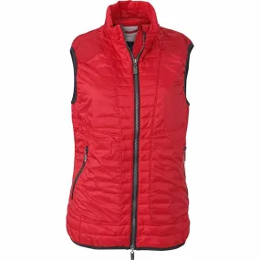 Gilet léger sans manches molletonné - JN1109 - rouge - Femme 