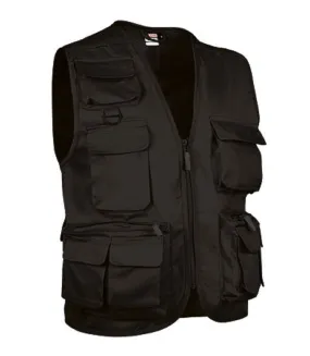 Gilet reporter multipoches sans manches - SAFARI - noir