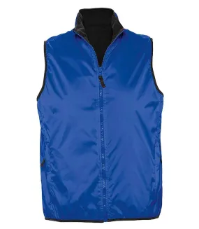 Gilet sans manches réversible imperméable doublé 44001 - bleu roi - unisexe