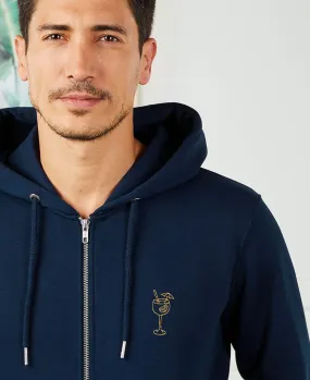 Hoodie zippé homme Cocktail spritz (brodé)