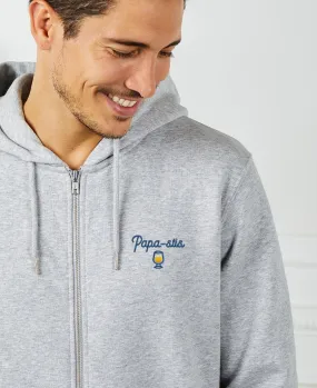 Hoodie zippé homme Papa-stis (brodé)