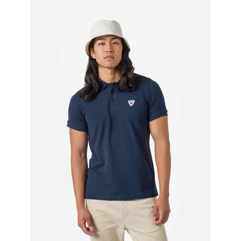 Polo uni logo bleu marine homme - Rossignol | wimod