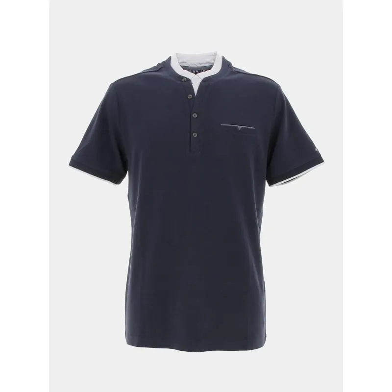 Polo uni logo bleu marine homme - Rossignol | wimod