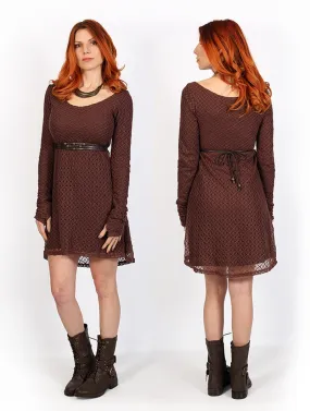 Robe doublure crochet Alchemÿa, Marron